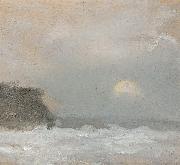 Clarice Beckett Moonrise, Beaumaris painting